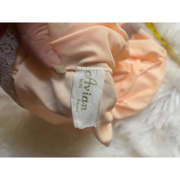 Peach Avian mini slip small nylon beige lace - Picture 5 of 7